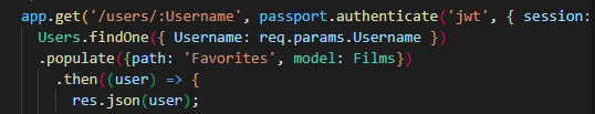 screenshot of code